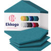Picture of Ekkogo Acoustic Panels 12-Pack Soundproof Wall Panels 12''X10''X0.4'' Sound Panels High Density Sound Dampening Panels - [Light Turquoise Hexagon]