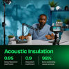 Picture of Ekkogo Acoustic Panels 12-Pack Soundproof Wall Panels 12''X10''X0.4'' Sound Panels High Density Sound Dampening Panels - [Light Turquoise Hexagon]
