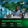 Picture of Ekkogo Acoustic Panels 12-Pack Soundproof Wall Panels 12''X10''X0.4'' Sound Panels High Density Sound Dampening Panels - [Dark Green Hexagon]