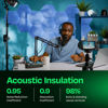 Picture of Ekkogo Acoustic Panels 12-Pack Soundproof Wall Panels 14''X13''X0.4'' Sound Panels High Density Sound Dampening Panels - [Sky Blue Hexagon]