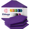 Picture of Ekkogo Acoustic Panels 12-Pack Soundproof Wall Panels 14''X13''X0.4'' Sound Panels High Density Sound Dampening Panels - [Midnight Purple Hexagon]