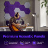 Picture of Ekkogo Acoustic Panels 12-Pack Soundproof Wall Panels 14''X13''X0.4'' Sound Panels High Density Sound Dampening Panels - [Midnight Purple Hexagon]