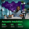 Picture of Ekkogo Acoustic Panels 12-Pack Soundproof Wall Panels 14''X13''X0.4'' Sound Panels High Density Sound Dampening Panels - [Midnight Purple Hexagon]