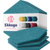 Picture of Ekkogo Acoustic Panels 12-Pack Soundproof Wall Panels 14''X13''X0.4'' Sound Panels High Density Sound Dampening Panels - [Light Turquoise Hexagon]