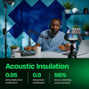 Picture of Ekkogo Acoustic Panels 12-Pack Soundproof Wall Panels 12''X12''X0.4'' Sound Panels High Density Sound Dampening Panels - [Admiral Blue Square]