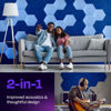 Picture of Ekkogo Acoustic Panels 12-Pack Soundproof Wall Panels 12''X10''X0.4'' Sound Panels High Density Sound Dampening Panels - [Admiral Blue Hexagon]
