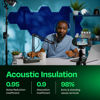 Picture of Ekkogo Acoustic Panels 12-Pack Soundproof Wall Panels 12''X10''X0.4'' Sound Panels High Density Sound Dampening Panels - [Admiral Blue Hexagon]
