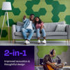 Picture of Ekkogo Acoustic Panels 12-Pack Soundproof Wall Panels 14''X13''X0.4'' Sound Panels High Density Sound Dampening Panels - [Gin Green Hexagon]