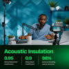 Picture of Ekkogo Acoustic Panels 12-Pack Soundproof Wall Panels 12''X12''X0.4'' Sound Panels High Density Sound Dampening Panels - [Light Turquoise Square]