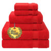 Picture of Cotton Paradise 6 Piece Towel Set, 100% Cotton Soft Absorbent Turkish Towels for Bathroom, 2 Bath Towels 2 Hand Towels 2 Washcloths, Red Towel Set