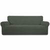 Picture of Easy-Going Stretch Sofa Slipcover 1-Piece Sofa Cover Furniture Protector Couch Soft with Elastic Bottom for Kids, Polyester Spandex Jacquard Fabric Small Checks (Sofa, Olive Green)
