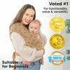 Picture of KeaBabies Baby Wraps Carrier - All in 1 Original Baby Sling Carrier, Easy to Wear, Hands Free Baby Carrier Newborn to Toddler, Breathable, Lightweight Infant Baby Carrier Wrap (Rainbow)