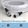 Picture of EBXYA XLR Cable 50ft 2 Packs - Premium Balanced Microphone Cable with 3-Pin XLR Male to Female Mic Speaker Cable, White