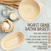 Picture of Superbaking Sourdough Proofing Basket Gift Set, Round 9" & Oval 10" Banneton, Sourdough Starter Kit, Sourdough Banneton Basket, Banneton Bread Proofing Basket Set of 2, Sourdough Bread Baking Supplies