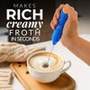 Picture of Zulay Kitchen Duracell Powered Milk Frother Handheld Foam Maker - Whisk Drink Mixer for Coffee, Latte, Matcha, Cappuccino - Mini Foamer by Milk Boss - Batteries Included - (Blue/Gold)