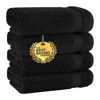 Picture of Cotton Paradise Hand Towels for Bathroom, 100% Cotton Turkish 4 Piece Hand Towel Set, Soft Absorbent Face Towels Clearance Set, Black Hand Towels