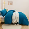 Picture of Litanika Teal Comforter King Size, 3 Pieces Turquoise Lightweight Solid Bedding Comforter Set, All Season Fluffy Bed Set (104x90In Comforter & 2 Pillowcases)
