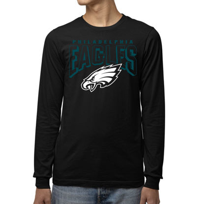 Picture of Junk Food Clothing x NFL - Philadelphia Eagles - Bold Logo - Unisex Adult Long Sleeve T-Shirt for Men and Women - Size XX-Large
