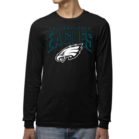 Picture of Junk Food Clothing x NFL - Philadelphia Eagles - Bold Logo - Unisex Adult Long Sleeve T-Shirt for Men and Women - Size Medium