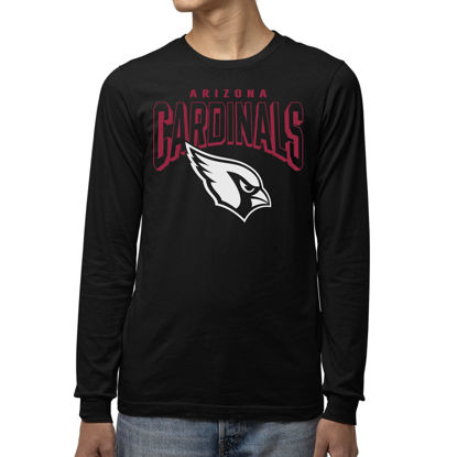 Picture of Junk Food Clothing x NFL - Arizona Cardinals - Bold Logo - Unisex Adult Long Sleeve T-Shirt for Men and Women - Size Small