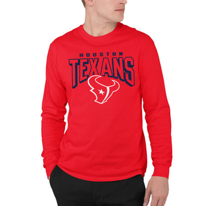 Picture of Junk Food Clothing x NFL - Houston Texans - Bold Logo - Unisex Adult Long Sleeve T-Shirt for Men and Women - Size Large