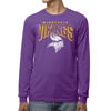 Picture of Junk Food Clothing x NFL - Minnesota Vikings - Bold Logo - Unisex Adult Long Sleeve T-Shirt for Men and Women - Size Small