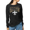 Picture of Junk Food Clothing x NFL - New Orleans Saints - Bold Logo - Unisex Adult Long Sleeve T-Shirt for Men and Women - Size Medium