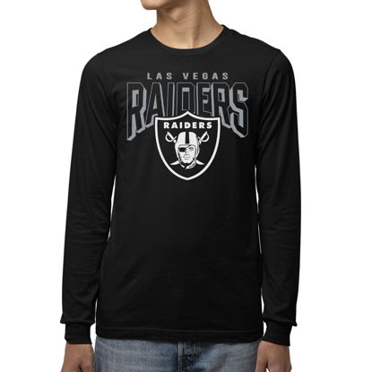 Picture of Junk Food Clothing x NFL - Las Vegas Raiders - Bold Logo - Unisex Adult Long Sleeve T-Shirt for Men and Women - Size X-Large