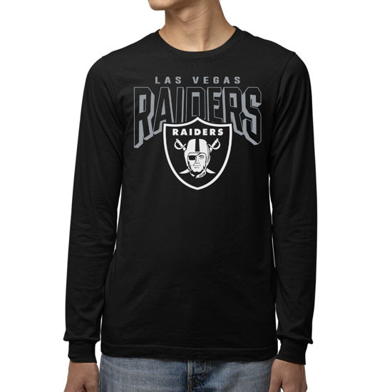 Picture of Junk Food Clothing x NFL - Las Vegas Raiders - Bold Logo - Unisex Adult Long Sleeve T-Shirt for Men and Women - Size X-Large