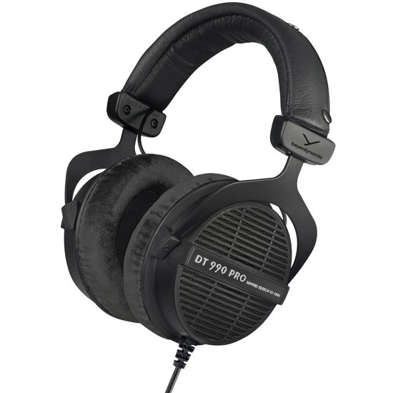 Picture of beyerdynamic Dt 990 Pro Over-Ear Studio Monitor Headphones - Open-Back Stereo Construction, Wired (80 Ohm, Black (Limited Edition))