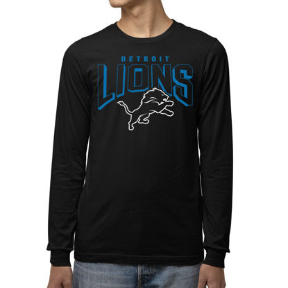 Picture of Junk Food Clothing x NFL - Detroit Lions - Bold Logo - Unisex Adult Long Sleeve T-Shirt for Men and Women - Size Small