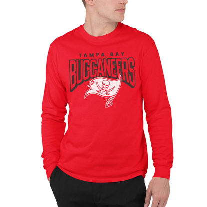 Picture of Junk Food Clothing x NFL - Tampa Bay Buccaneers - Bold Logo - Unisex Adult Long Sleeve T-Shirt for Men and Women - Size X-Large