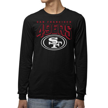 Picture of Junk Food Clothing x NFL - San Francisco 49ers - Bold Logo - Unisex Adult Long Sleeve T-Shirt for Men and Women - Size Large