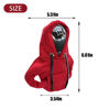 Picture of JOYCOURT 2PCS Car Gear Shift Cover, Fashionable Hoodie Car Shift Knob, Winter Warm Gear Shift Knob Cover Sweater Shirt, Auto Interior Accessories, Universal Car Decor Accessories (Red&Gray)