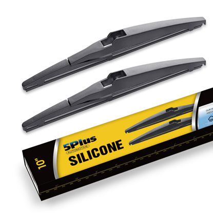 Picture of 10" 2 PACK Silicone Rear Wiper Blade Replacement for Toyota RAV4 2018-2013 Highlander 2022-2020 /Jeep Compass 2021-2018 /Chevrolet Orlando 2014-2012 BACK Windshield Wiper Blade (10-A)