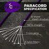 Picture of TECEUM Paracord 550 (750) Indigo - 1000 ft - 4mm - 100% Nylon Strong Tactical MIL-SPEC Parachute Cord - Survival Rope Emergency para Cord 11 Strands Core EDC Camping Hiking Military Gear 032a