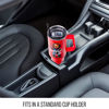Picture of Silver Buffalo Chucky Wanna Play Stainless Steel Tumbler with Handle and Straw, Fits in Standard Cup Holder, 40 Ounces