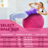 Picture of Fitvids Anti-Burst and Slip Resistant Exercise Ball Yoga Ball Fitness Ball Birthing Ball with Quick Pump, 2,000-Pound Capacity, Pink, 26-inch, L