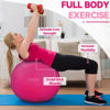 Picture of Fitvids Anti-Burst and Slip Resistant Exercise Ball Yoga Ball Fitness Ball Birthing Ball with Quick Pump, 2,000-Pound Capacity, Pink, 26-inch, L