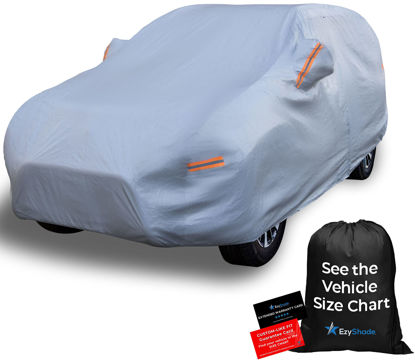Picture of EzyShade 10-Layer SUV Car Cover Waterproof All Weather. See Vehicle Size-Chart for Accurate Fit. Outdoor Full Exterior Covers for Automobiles Heavy Duty Tarp Jeep Rav4 CRV. Size S0 (See Size Chart)