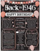 Picture of 78th Birthday Party Decorations for 78th Birthday (Seventy-eight) - Remembering The Year 1946 - Party Supplies - Gifts for Men and Women Turning 78 - Back In 1946 Birthday Card 11x14 Unframed Print