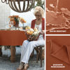 Picture of Biscaynebay Fall Tablecloth Textured Fabric 70x120 Inch Rectangular, Rust Thanksgiving Autumn Harvest Water Resistant Fabric Tablecloths for Kitchen, Dining, Wedding, Parties Machine Washable