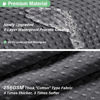 Picture of Dynamene Charcoal Grey Fabric Shower Curtain - Waffle Weave Textured Heavy Duty Cloth Shower Curtains for Bathroom, 256GSM Hotel Luxury Weighted Bath Curtain Set with 12 Plastic Hooks,72x72