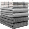 Picture of Premium Kitchen Towels (20”x 28”, 6 Pack) - Large Cotton Kitchen Hand Towels - Flat & Terry Towel - Highly Absorbent Tea Towels Set with Hanging Loop (Grey Check)