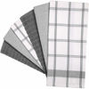 Picture of Premium Kitchen Towels (20”x 28”, 6 Pack) - Large Cotton Kitchen Hand Towels - Flat & Terry Towel - Highly Absorbent Tea Towels Set with Hanging Loop (Grey Check)