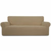Picture of Easy-Going Stretch Sofa Slipcover 1-Piece Sofa Cover Furniture Protector Couch Soft with Elastic Bottom for Kids, Polyester Spandex Jacquard Fabric Small Checks (Sofa, Tan)