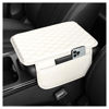 Picture of Upgraded Car Center Console Cover,Microfiber Leather Car Armrest Cover Cushion with 2 Storage Bags,Universal Car Armrest Storage Box Car Interior Accessories for Most Vehicles (Pearl White)