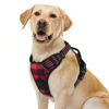 Picture of rabbitgoo Dog Harness No Pull with 2 Leash Clips, Adjustable Soft Padded, Reflective Oxford No Choke Pet Vest with Easy Control Handle for Large Dogs, Red Plaid, L
