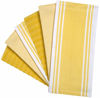 Picture of Premium Kitchen Towels (20”x 28”, 6 Pack) | Large Kitchen Hand Towels | Kitchen Towels Cotton | Flat & Terry Towel | Highly Absorbent Tea Towels Set with Hanging Loop | Wide Stripe Yellow