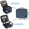 Picture of MATEIN Cord Organizer Box, Waterproof Travel Electronic Storage, Shockproof Portable Double Layer Tech Bags Carrying Case for Cord, Earbuds, Charger, SD Card, Tech Gifts, Blue